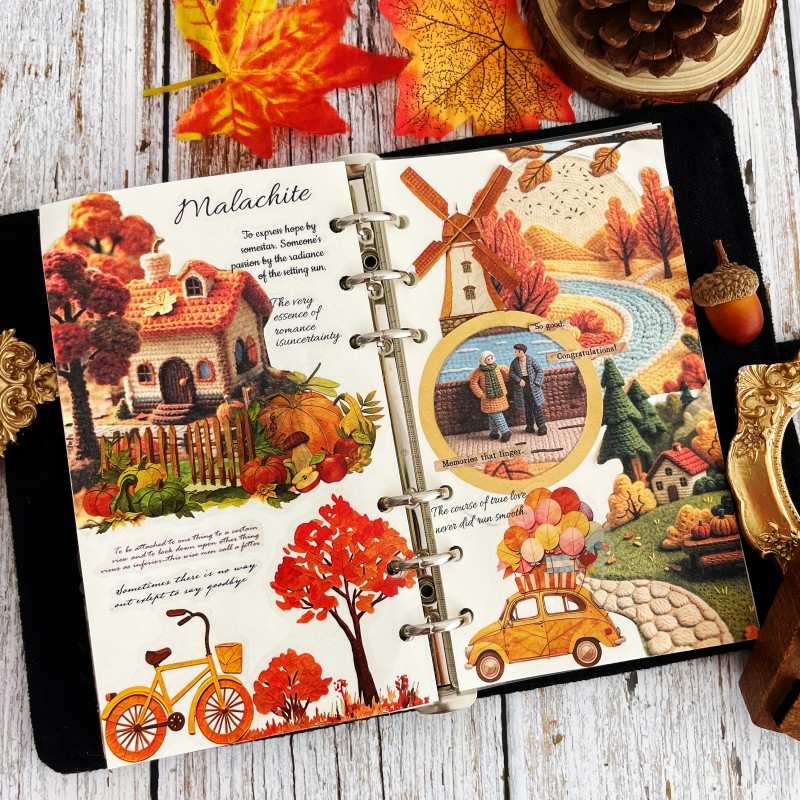 Autumn Journey Ephemera Mystery Kit 60PCS