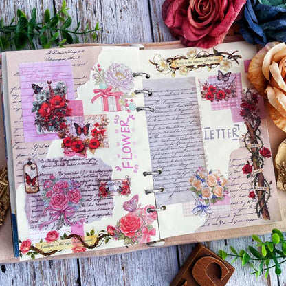 Blooming Letters Ephemera Mystery Kit 60PCS