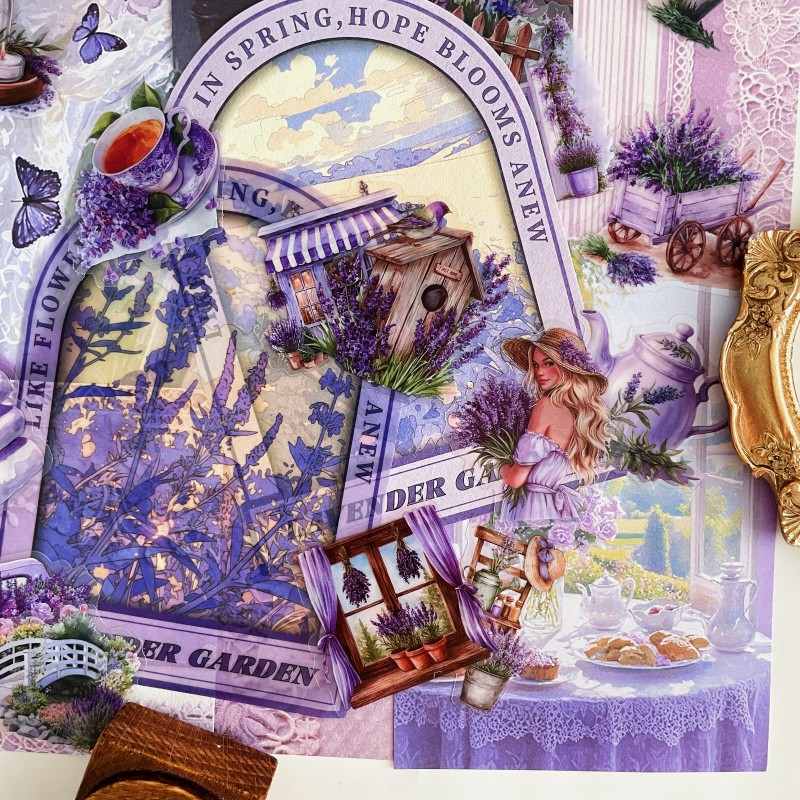 Lavender Haze Ephemera Mystery Kit 75PCS
