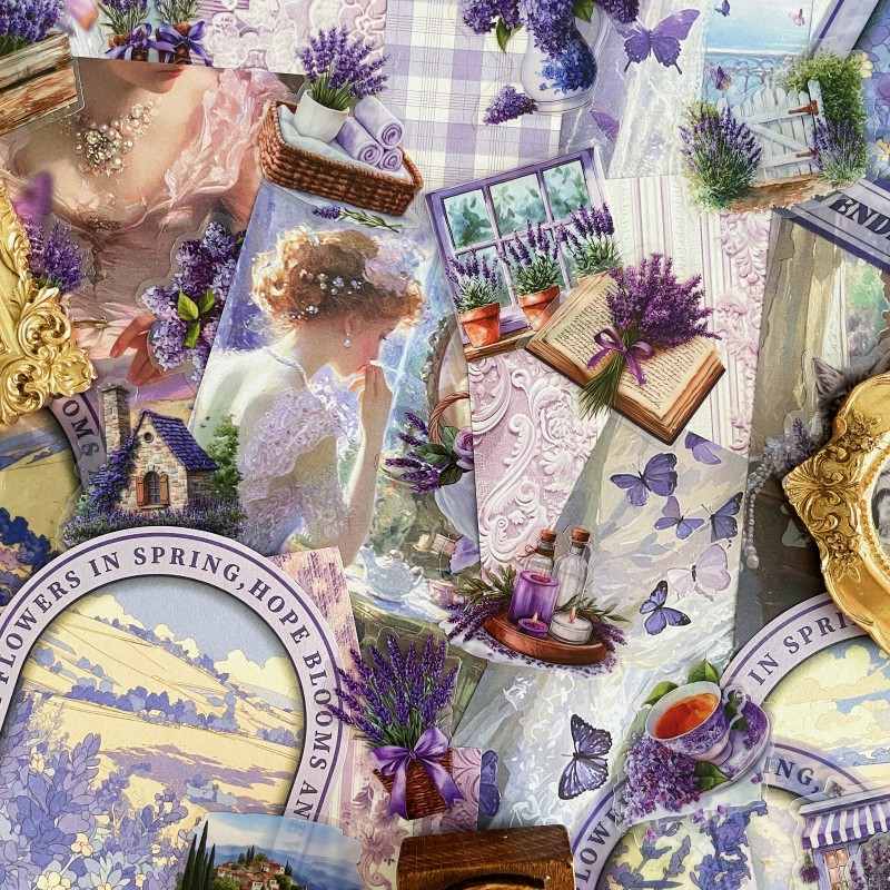 Lavender Haze Ephemera Mystery Kit 75PCS