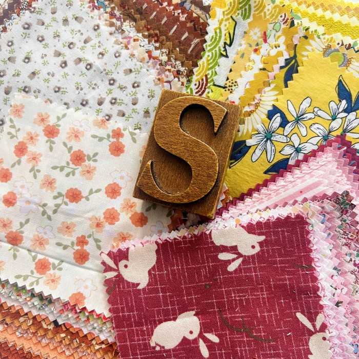 Warm Shades Square Patchwork Fabric Bundle