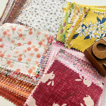 Warm Shades Square Patchwork Fabric Bundle