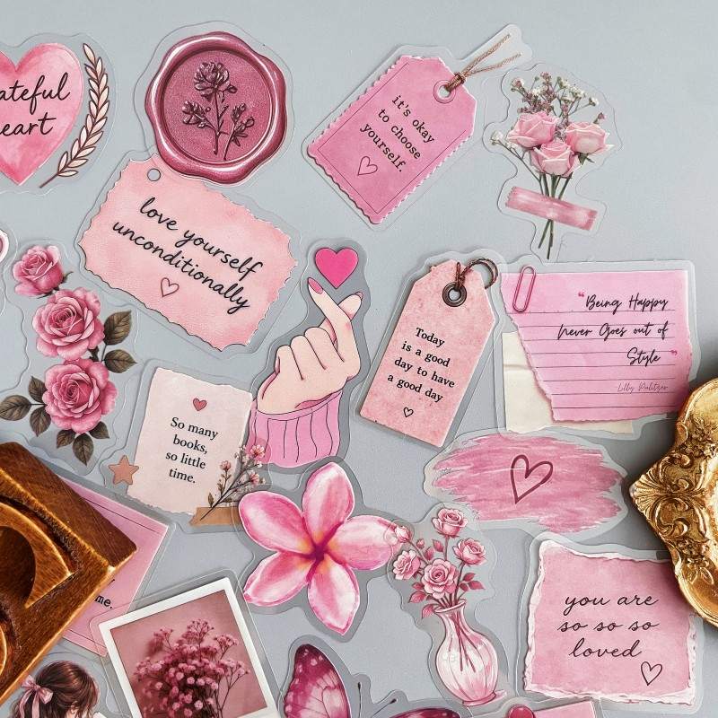 Pink Power Sticker 50PCS