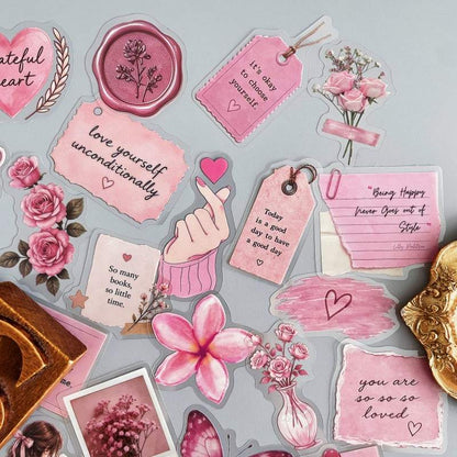 Pink Power Sticker 50PCS