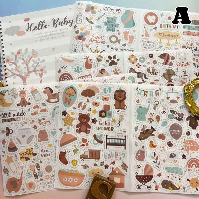 Baby Growth Record Book With Stickers