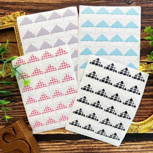 Plaid Self-Adhesive Photo Corners 4Sheets