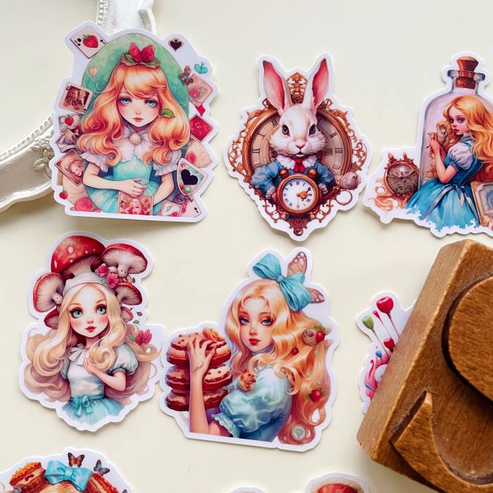 Wonderland Tea Party Sticker 12PCS