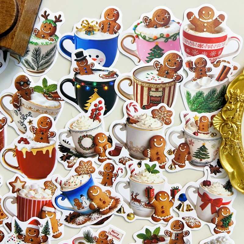 Cinnamon Cup Sticker 50PCS