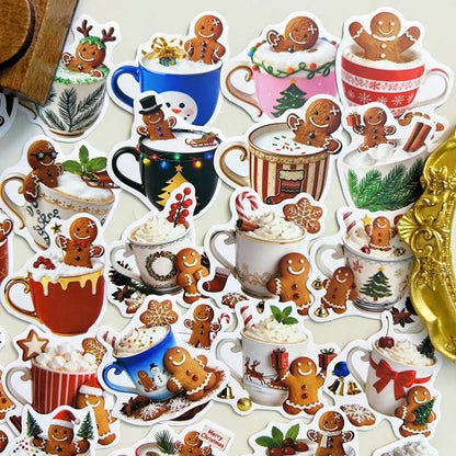 Cinnamon Cup Sticker 50PCS