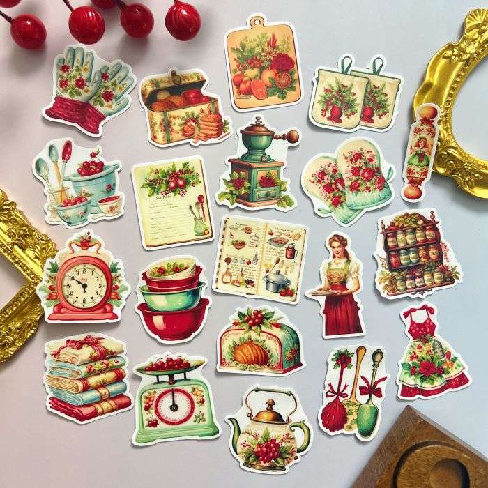 Merry Kitchen Moment Sticker 20PCS