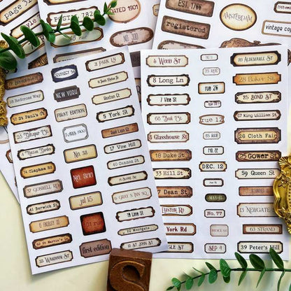 Rustic Letters Sticker 5Sheets
