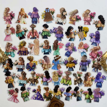 Blooming Back Sticker 50PCS