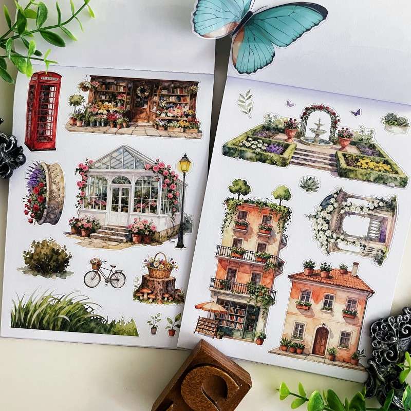 Charming Town Sticker Book 20Sheets