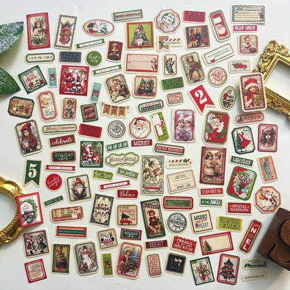 Nostalgic Holiday Stickers 100PCS