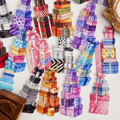 Stacked Gift Party Sticker 48PCS