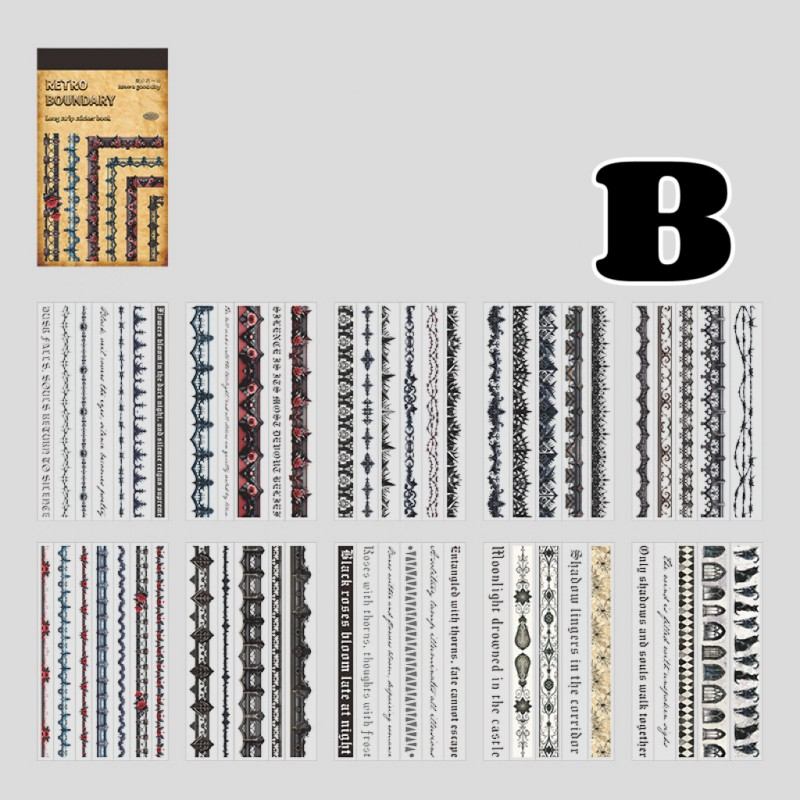 Retro Boundaries Sticker Book 20Sheets