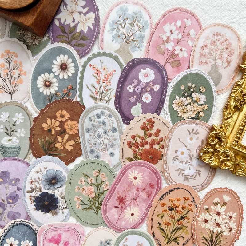 Flower Portraits Sticker 90PCS