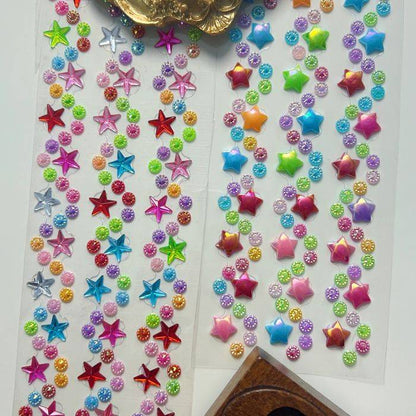 Shiny Star Strand Sticker 4Sheets