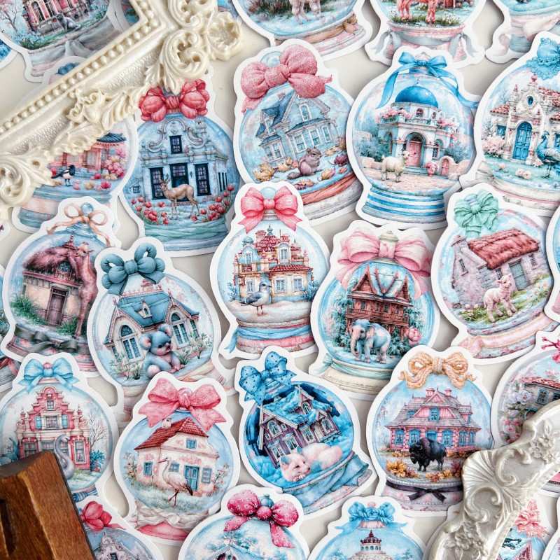 Snow Globes Sticker 50PCS