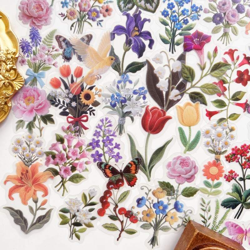 Embroidered Wild Fragrance Sticker 90PCS