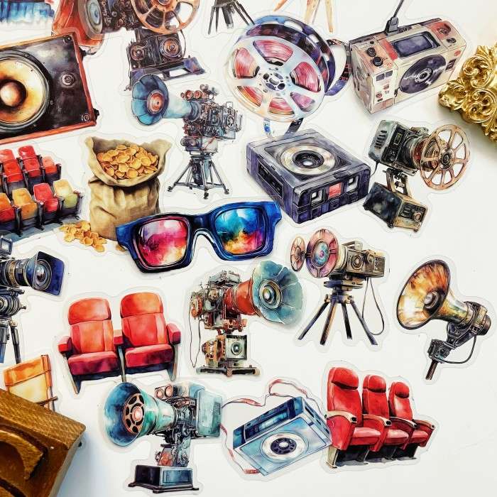 Vintage Projector Sticker 50PCS