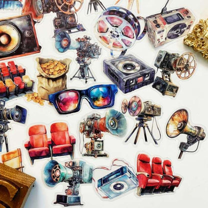 Vintage Projector Sticker 50PCS