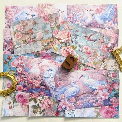 Bluebird Bloom Collage Paper 16Sheets