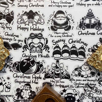 Ink-Stained Christmas Sticker 50PCS
