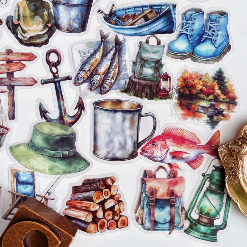 Fishing Day Sticker 50PCS