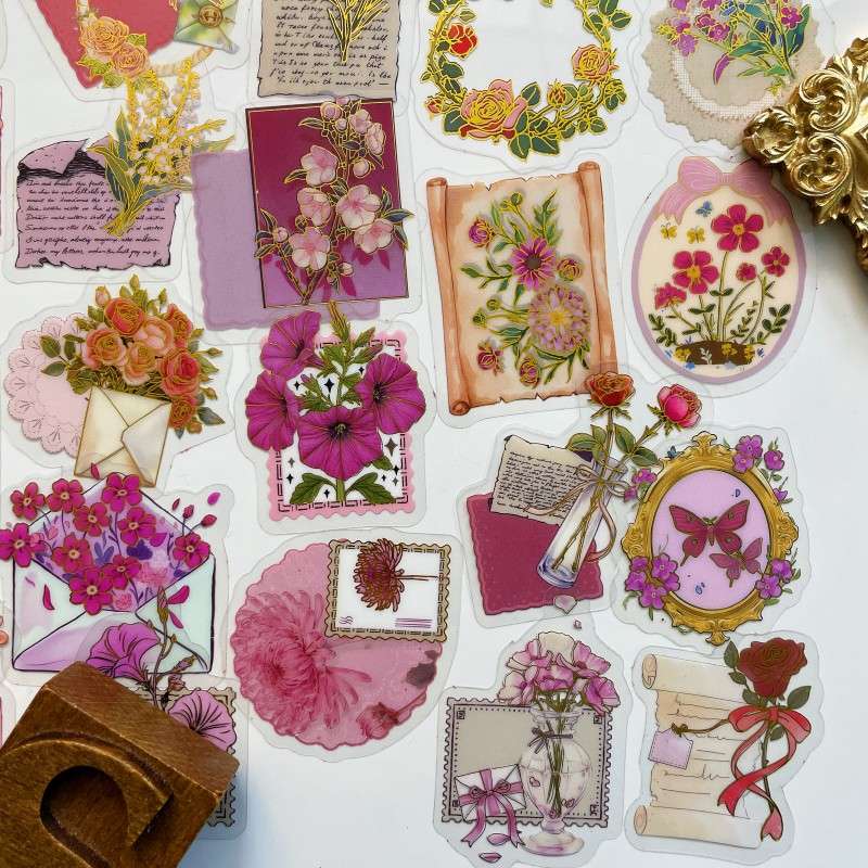 Rose Dust Sticker 50PCS