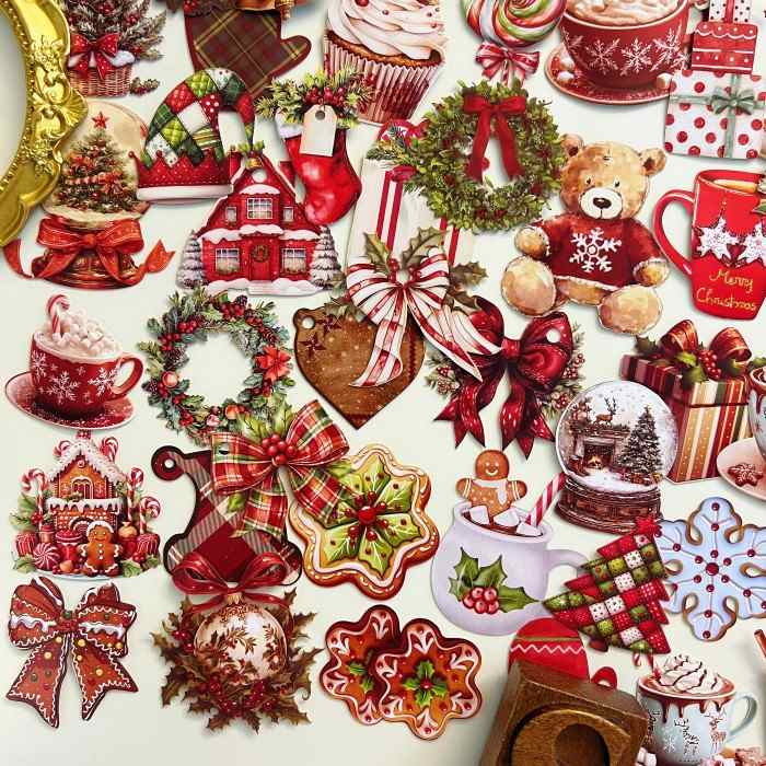 Winter Fluff Collection Sticker 100PCS