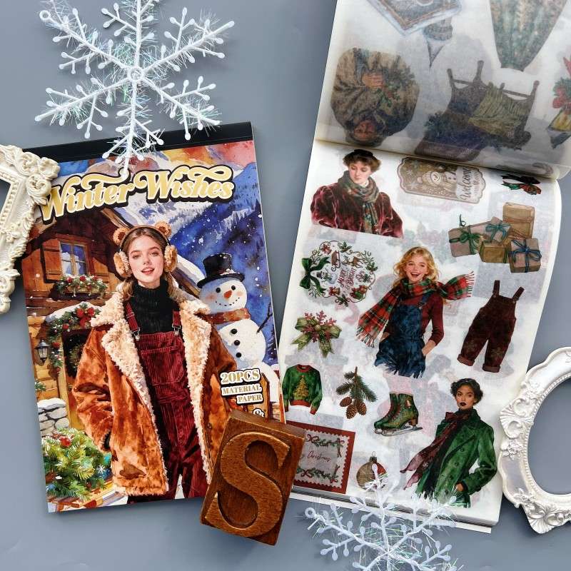 Winter Wishes Washi Sticker Book 50Sheets