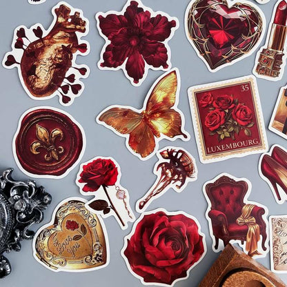 Rose Gilded Sticker 50PCS