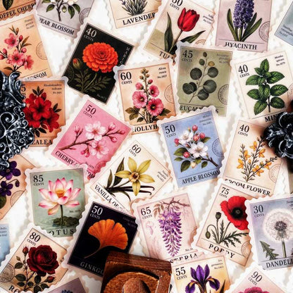 Floral Postage Sticker 50PCS