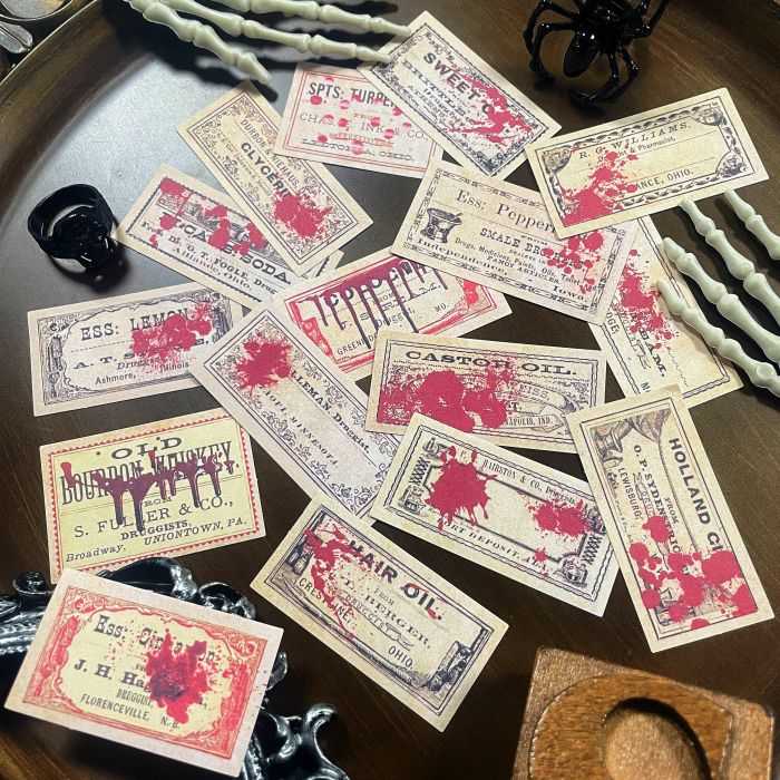 Blood Mark Tags Sticker 16PCS