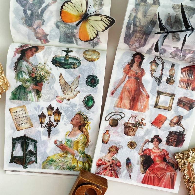 Victoria Manor Washi Sticker Book 50Sheets