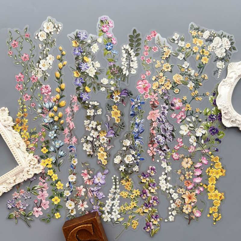 Flower Ceramic Sticker 40PCS