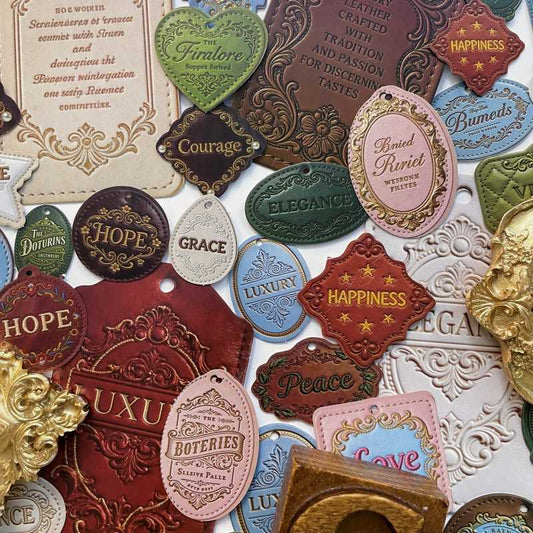 Textured Leather Sticker 60PCS