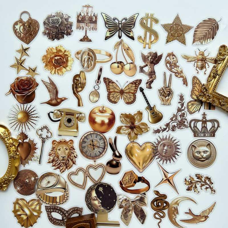 Antique Shine Sticker 50PCS