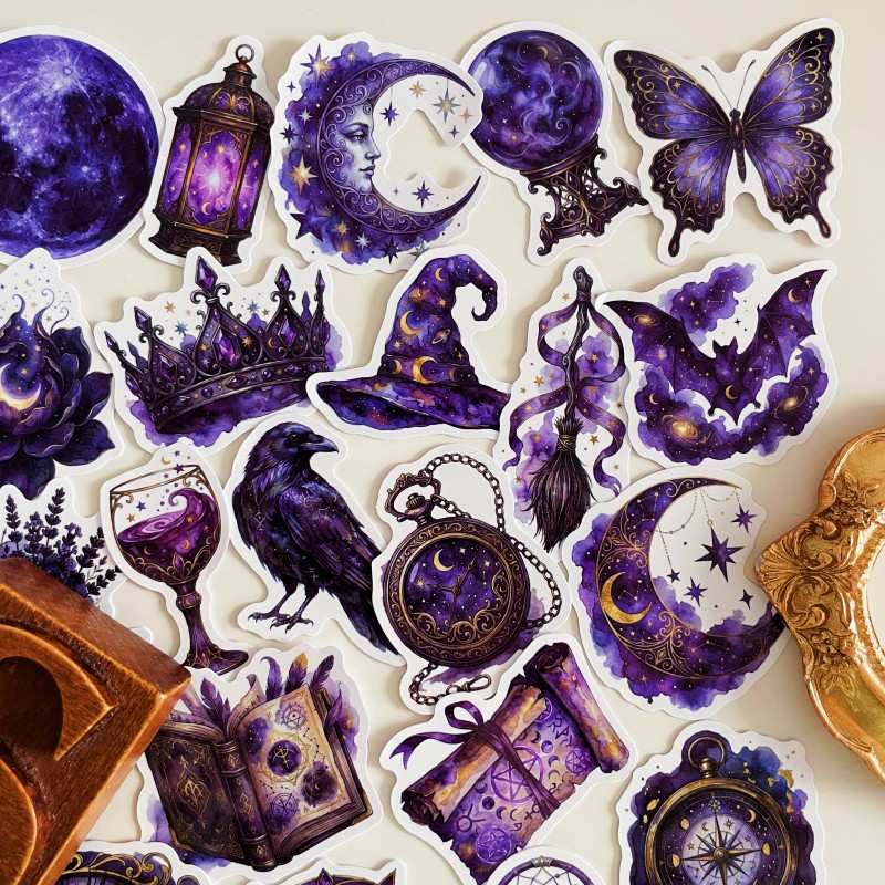 Amethyst Ornament Sticker 50PCS