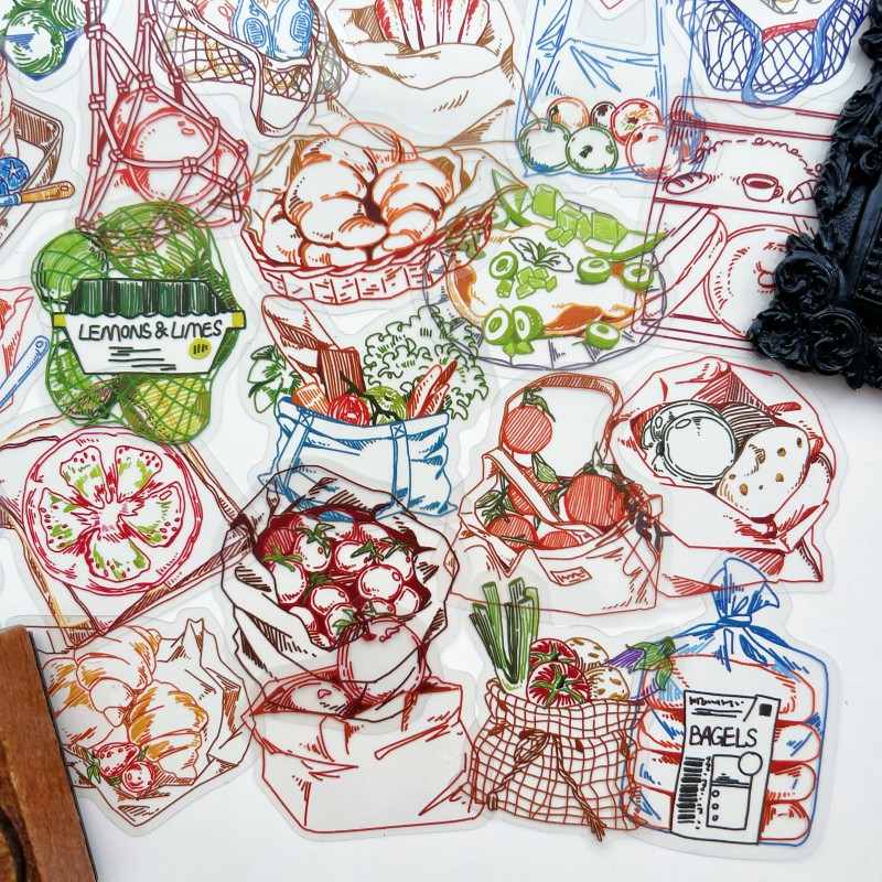 Sketch Dish Sticker 50PCS