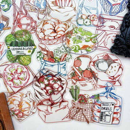 Sketch Dish Sticker 50PCS