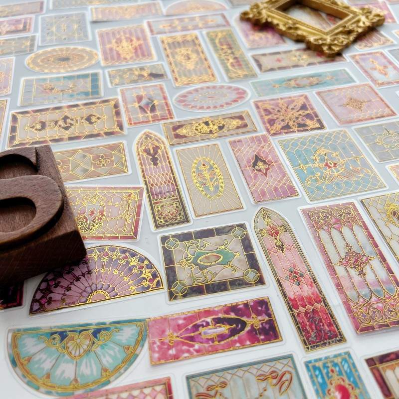 Vintage Tiles Sticker 90PCS