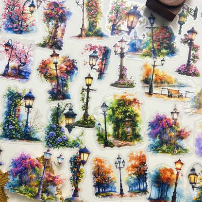 Street Lamps Sticker 60PCS