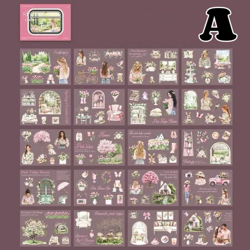 Spring Color Sticker Book 20Sheets