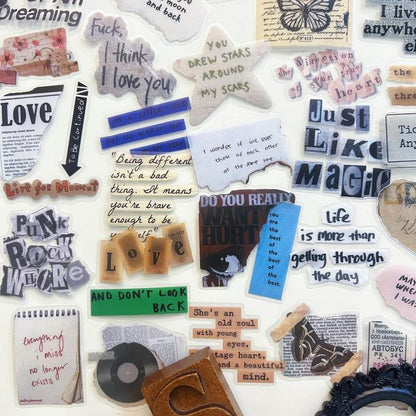 Fragment Words Sticker 50PCS