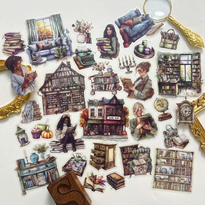 Bookish Life Charm Sticker 30PCS