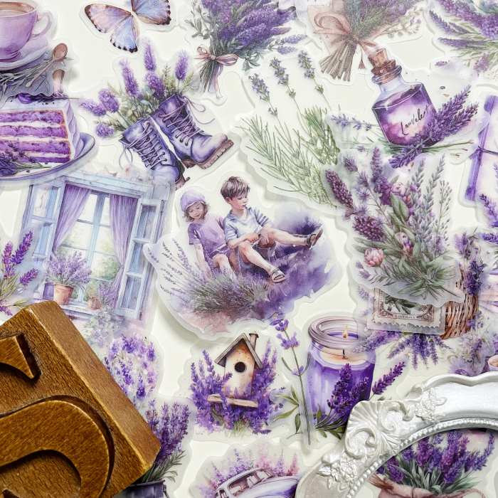 Lavender Farm Vellum Sticker 26PCS