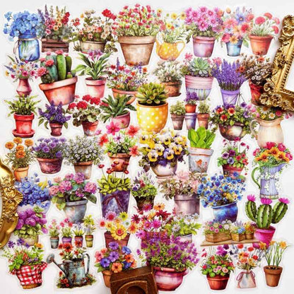 Potted Petal Sticker 50PCS