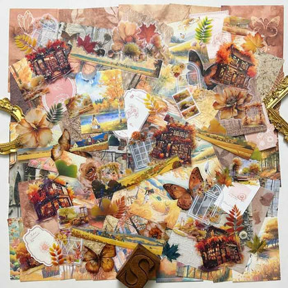 Autumn Glow Ephemera Mystery Kit 140PCS